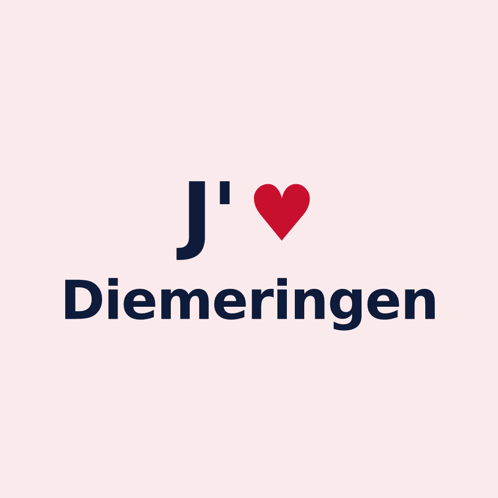 Magnet personnalisé Diemeringen — design J'aime Diemeringen