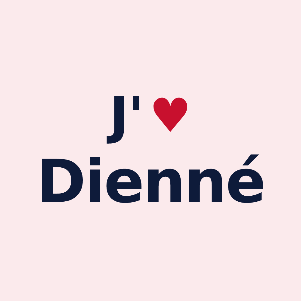 Magnet personnalisé Dienné — design J'aime Dienné