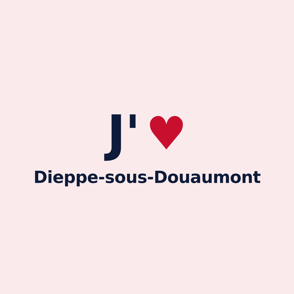 Magnet personnalisé Dieppe-sous-Douaumont — design J'aime Dieppe-sous-Douaumont