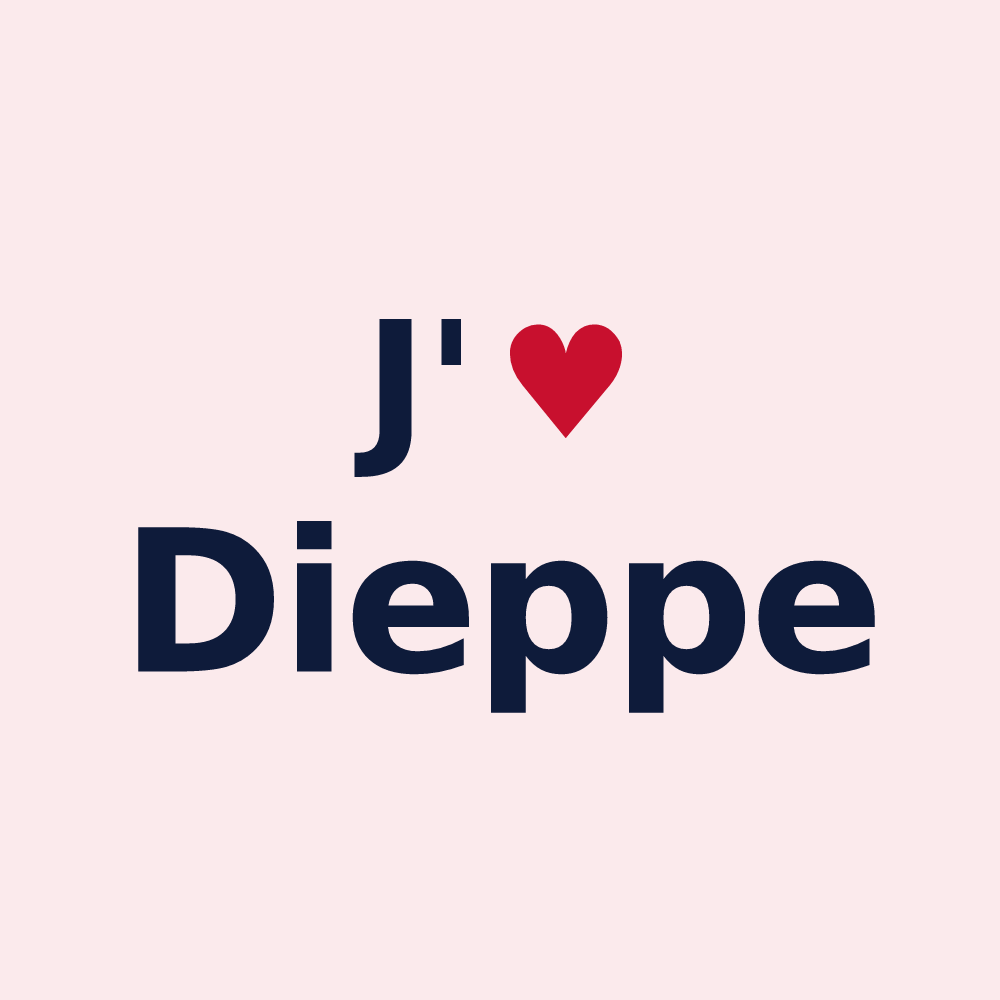 Magnet personnalisé Dieppe — design J'aime Dieppe