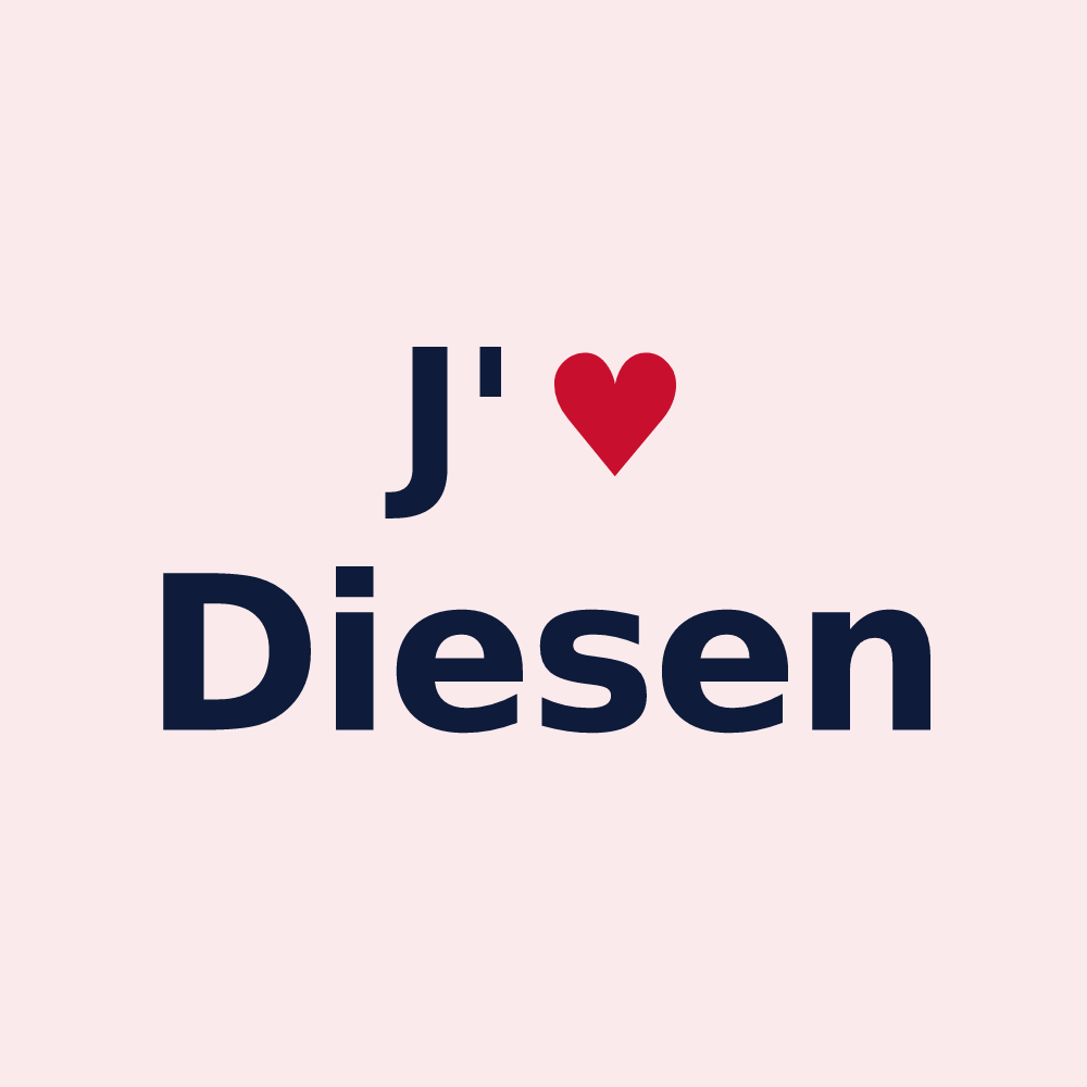 Magnet personnalisé Diesen — design J'aime Diesen