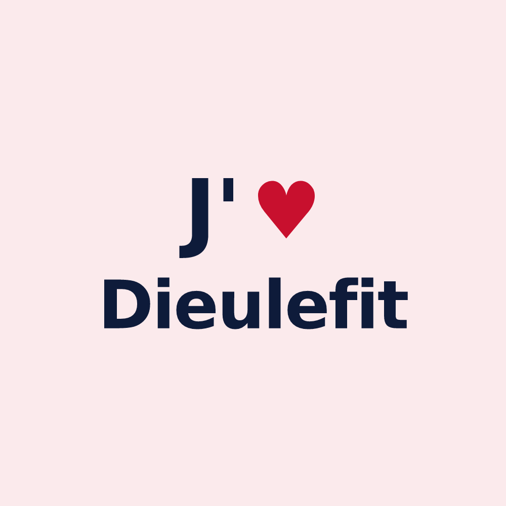 Magnet personnalisé Dieulefit — design J'aime Dieulefit