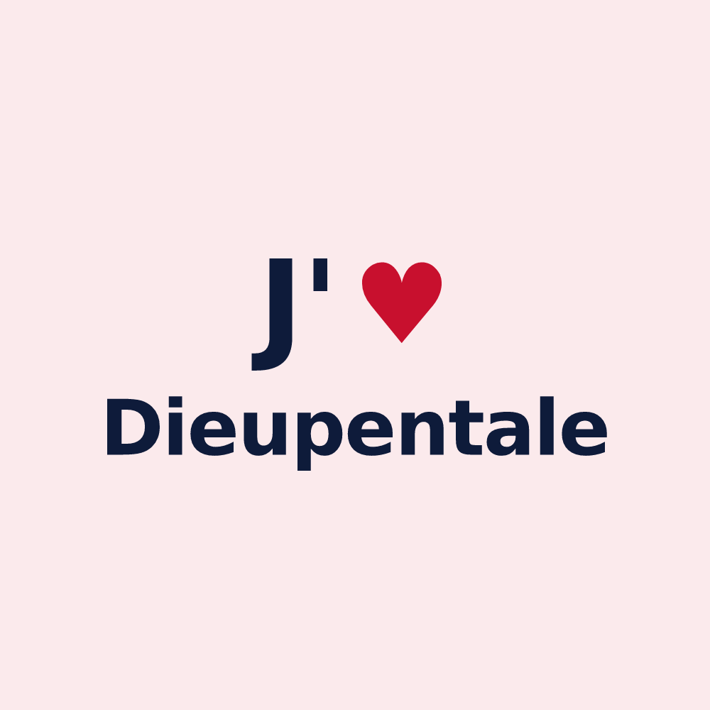 Magnet personnalisé Dieupentale — design J'aime Dieupentale