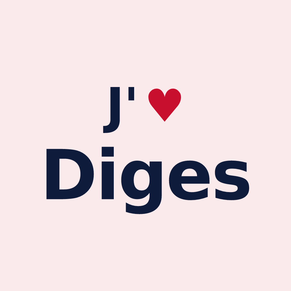 Magnet personnalisé Diges — design J'aime Diges