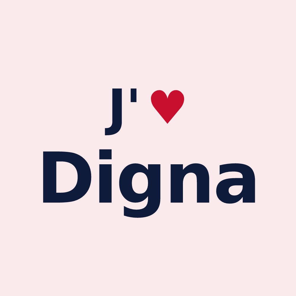 Magnet personnalisé Digna — design J'aime Digna