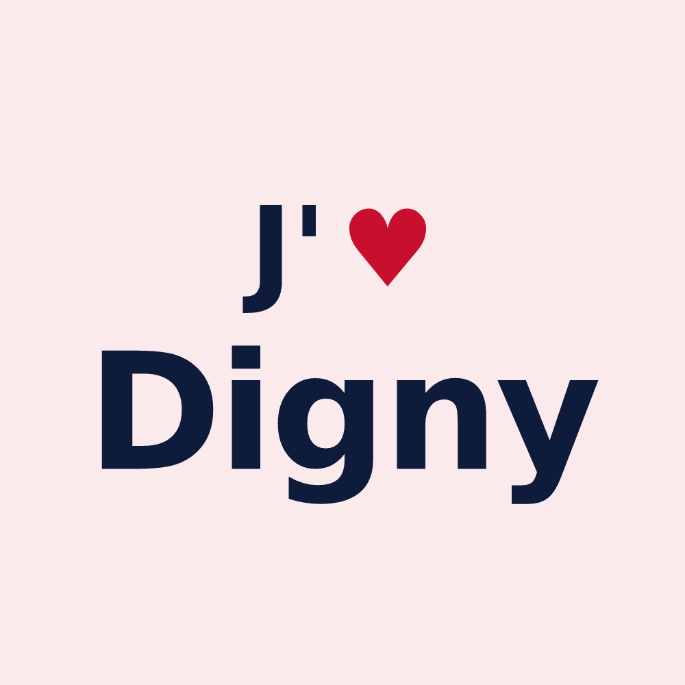 Magnet personnalisé Digny — design J'aime Digny