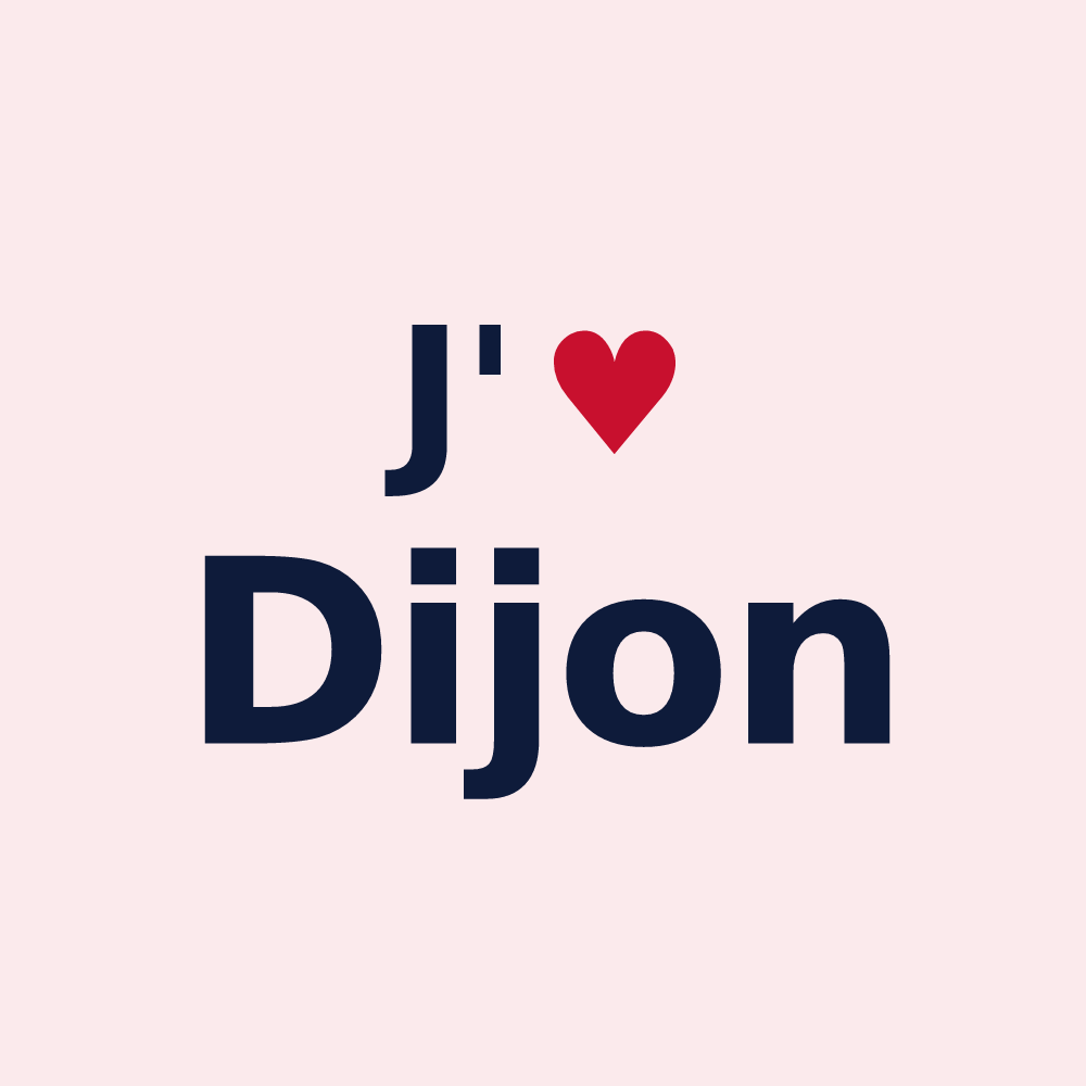 Magnet personnalisé Dijon — design J'aime Dijon