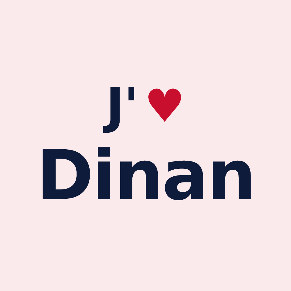 Magnet personnalisé Dinan — design J'aime Dinan