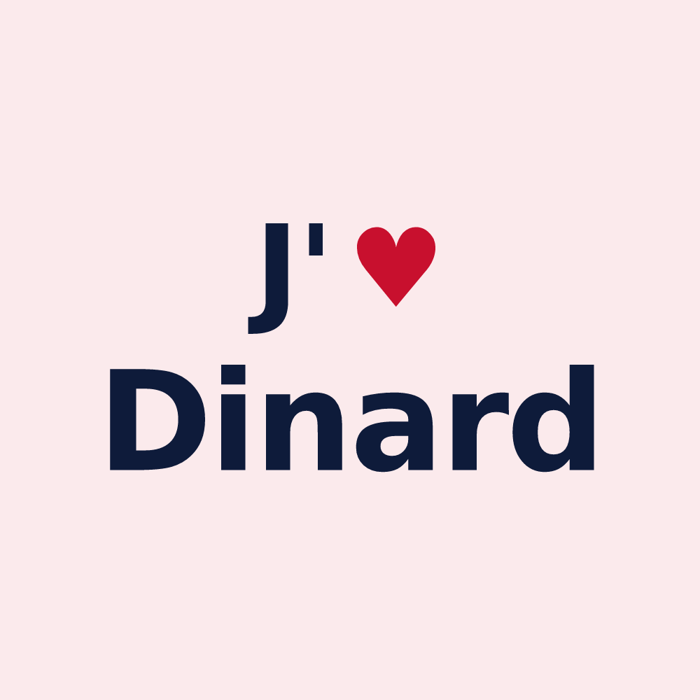 Magnet personnalisé Dinard — design J'aime Dinard