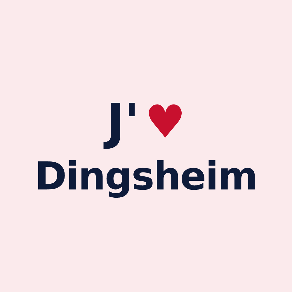 Magnet personnalisé Dingsheim — design J'aime Dingsheim