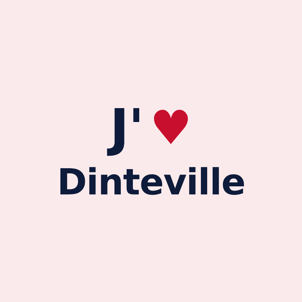 Magnet personnalisé Dinteville — design J'aime Dinteville