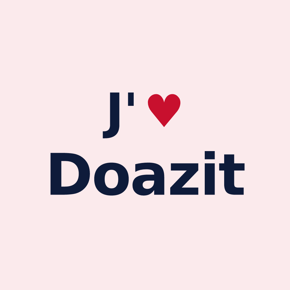 Magnet personnalisé Doazit — design J'aime Doazit