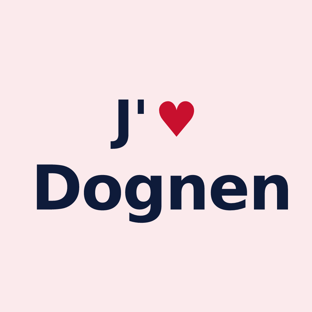 Magnet personnalisé Dognen — design J'aime Dognen
