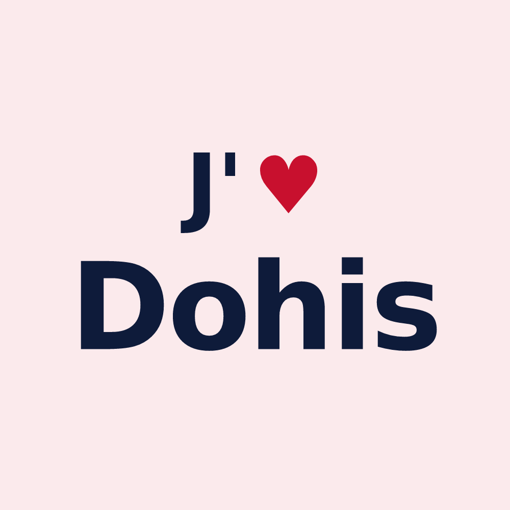 Magnet personnalisé Dohis — design J'aime Dohis