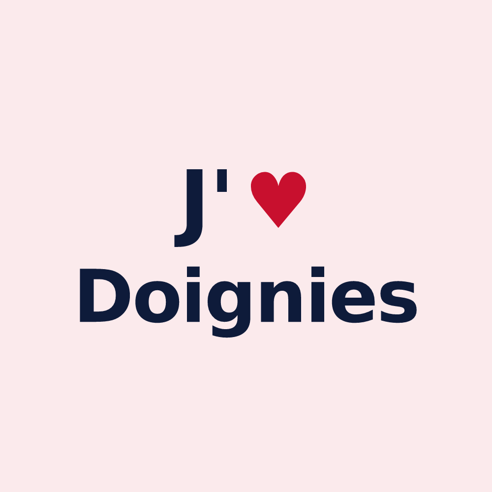 Magnet personnalisé Doignies — design J'aime Doignies