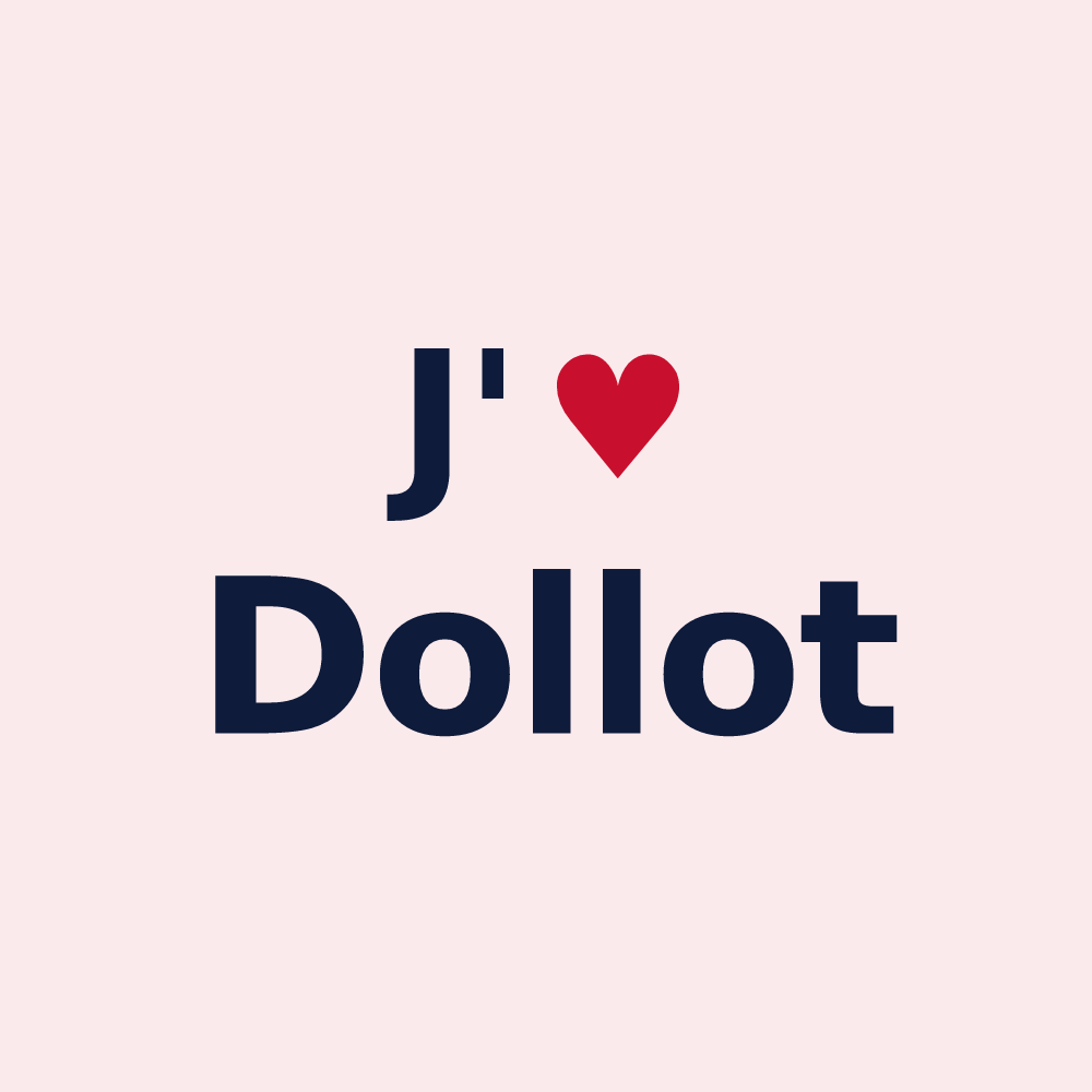 Magnet personnalisé Dollot — design J'aime Dollot
