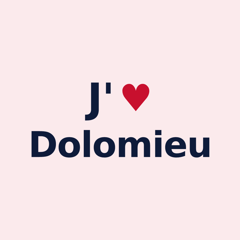 Magnet personnalisé Dolomieu — design J'aime Dolomieu