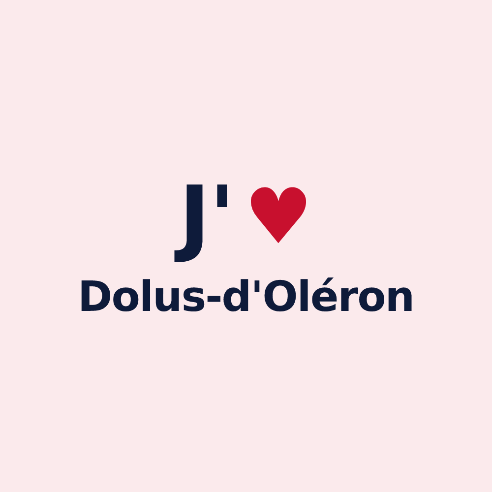 Magnet personnalisé Dolus-d'Oléron — design J'aime Dolus-d'Oléron
