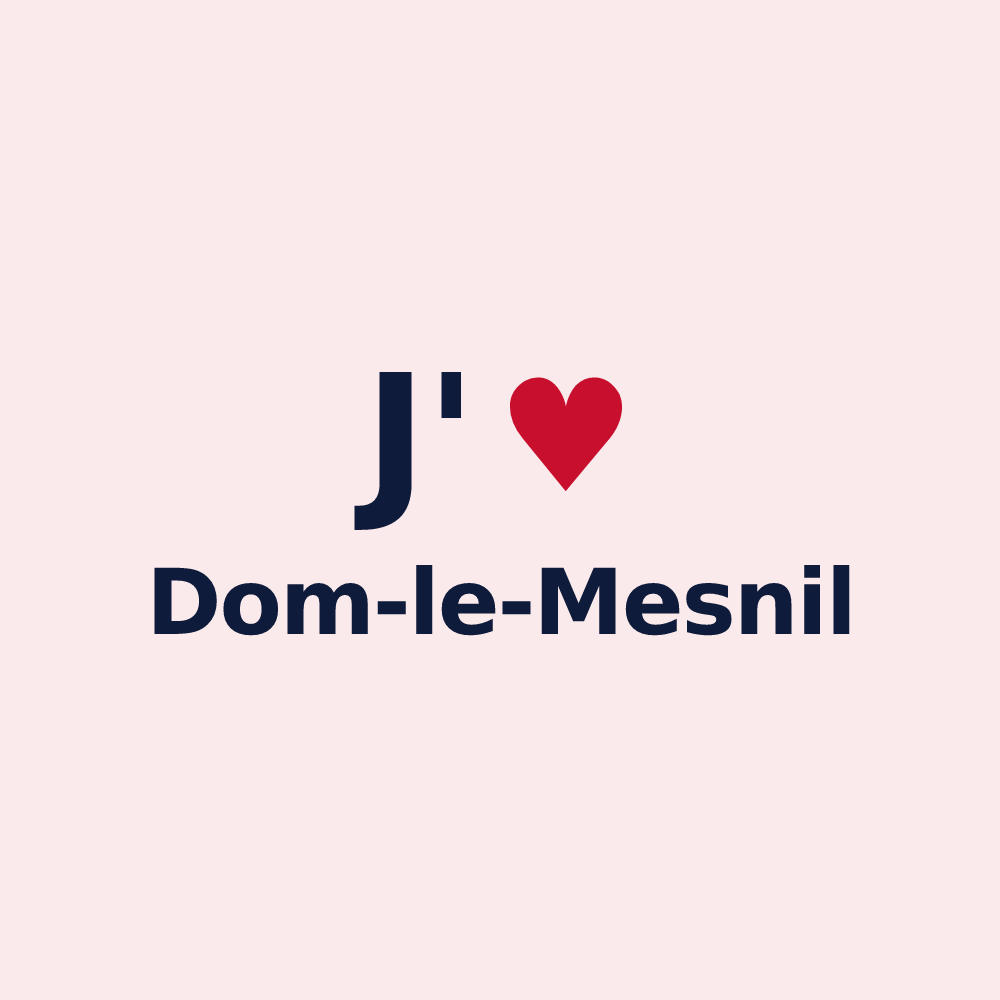 Magnet personnalisé Dom-le-Mesnil — design J'aime Dom-le-Mesnil