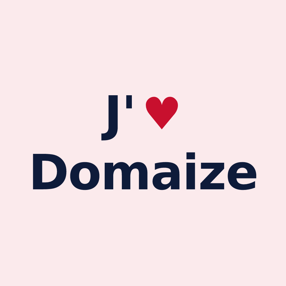 Magnet personnalisé Domaize — design J'aime Domaize