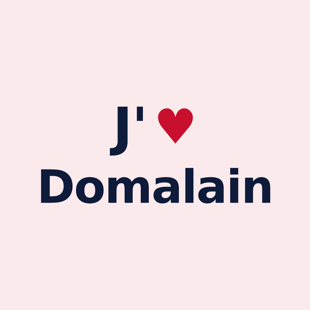 Magnet personnalisé Domalain — design J'aime Domalain