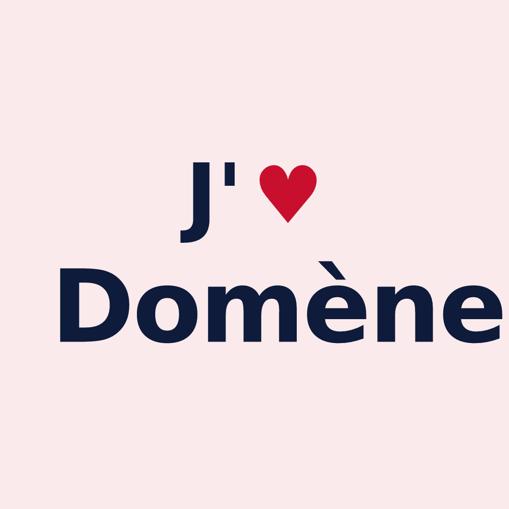 Magnet personnalisé Domène — design J'aime Domène