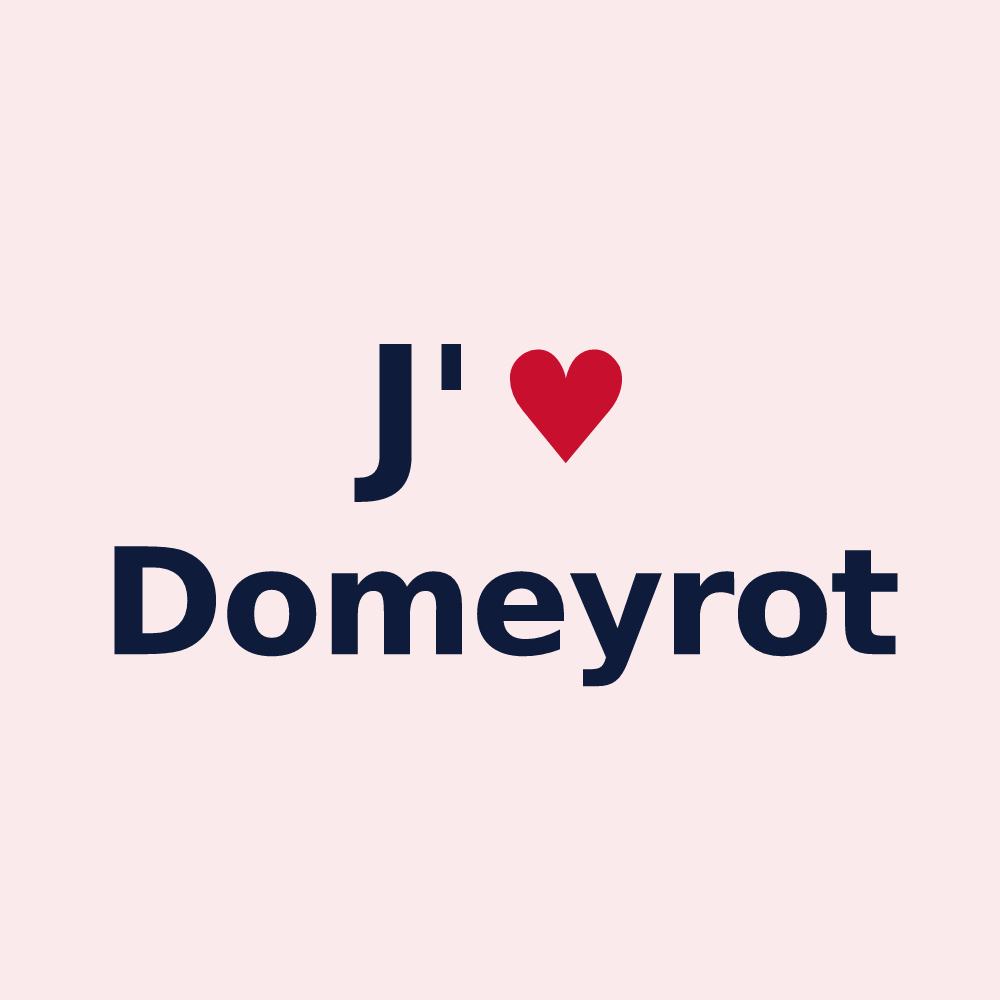 Magnet personnalisé Domeyrot — design J'aime Domeyrot