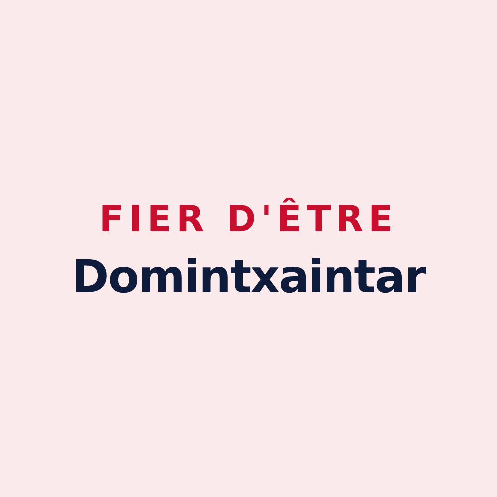 Magnet « Fier d'être Domintxaintar » — design pour Domezain-Berraute