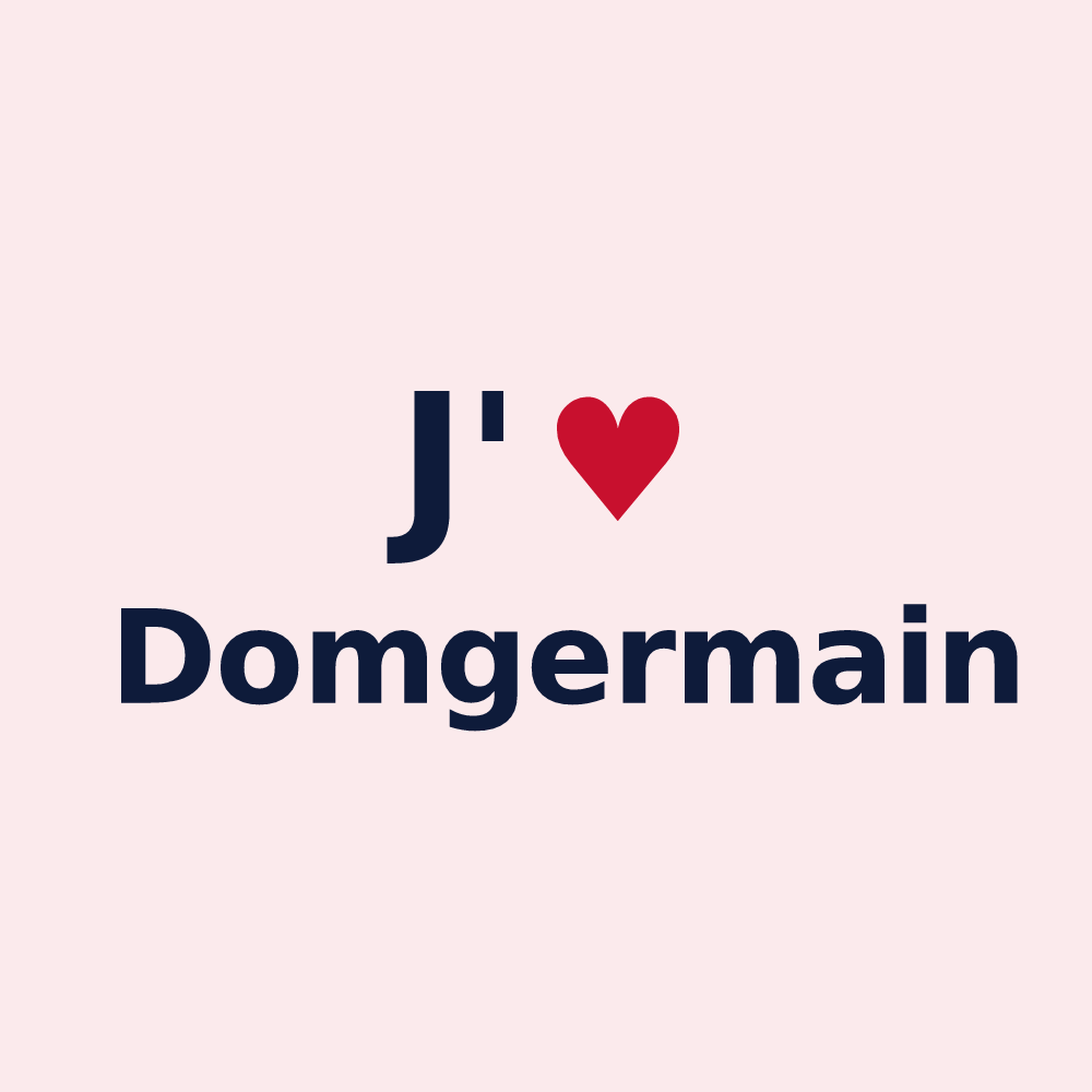 Magnet personnalisé Domgermain — design J'aime Domgermain