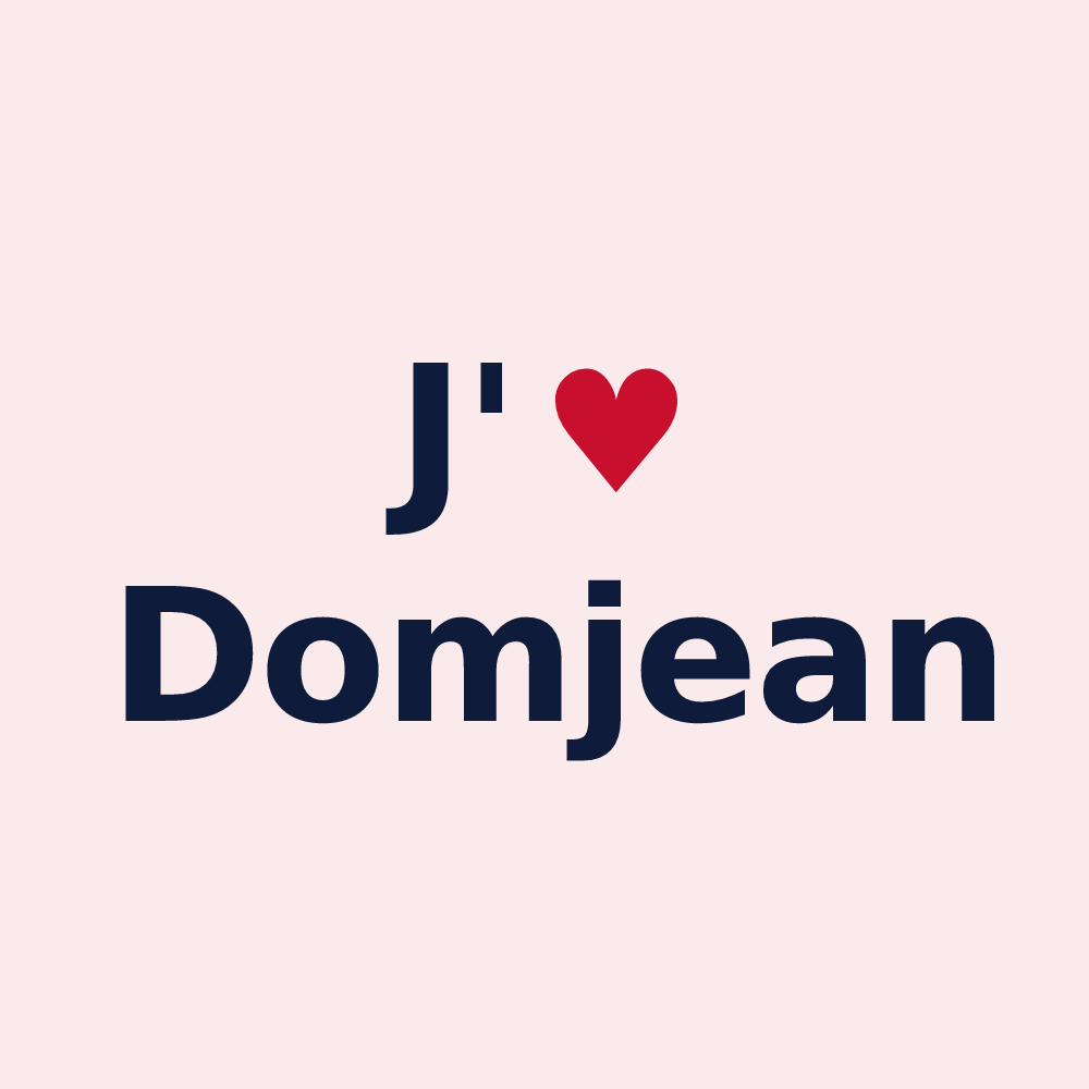 Magnet personnalisé Domjean — design J'aime Domjean