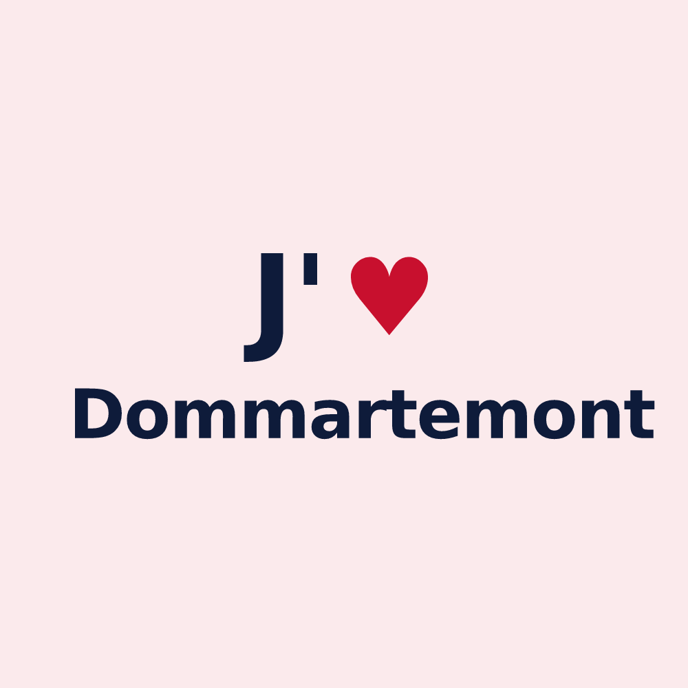 Magnet personnalisé Dommartemont — design J'aime Dommartemont
