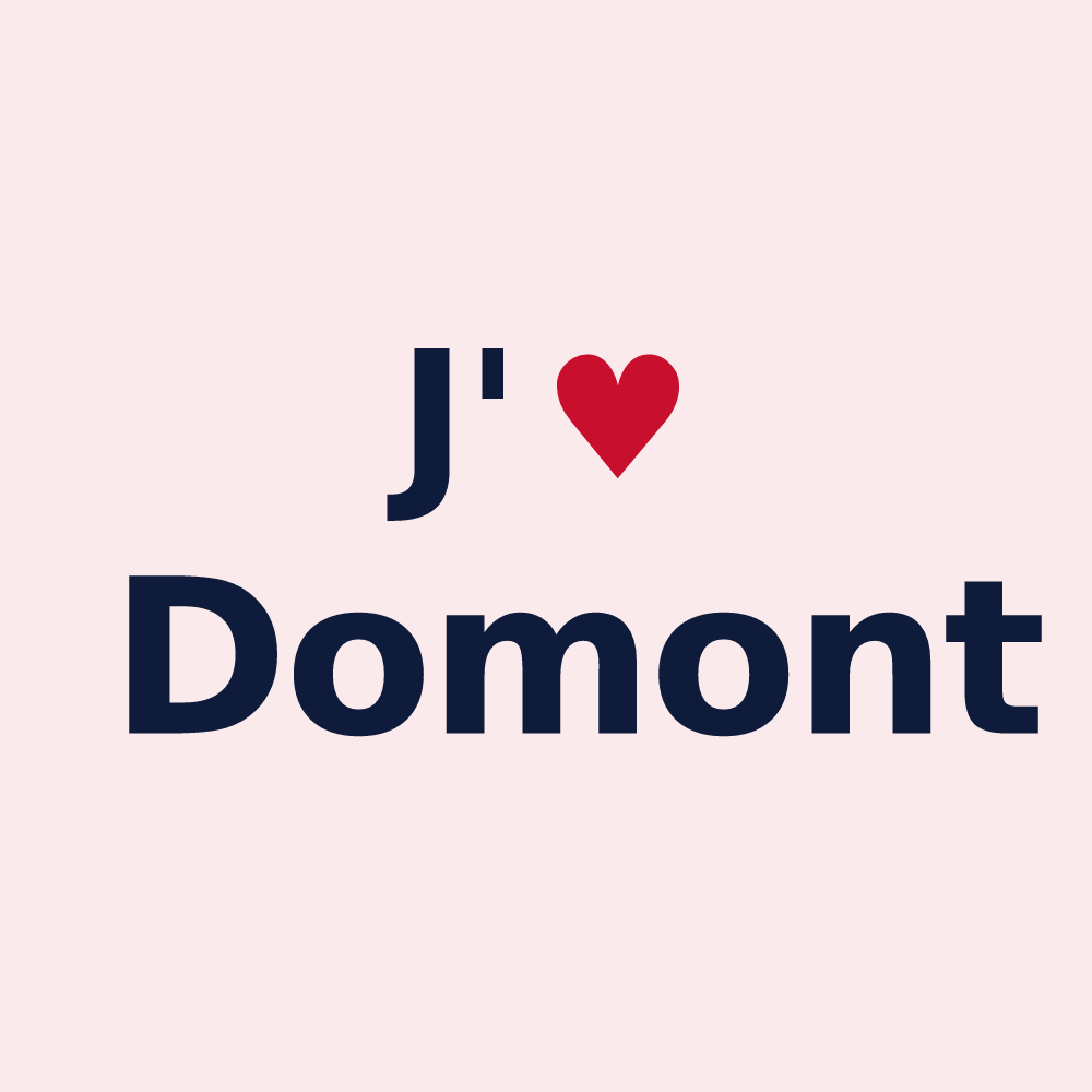 Magnet personnalisé Domont — design J'aime Domont