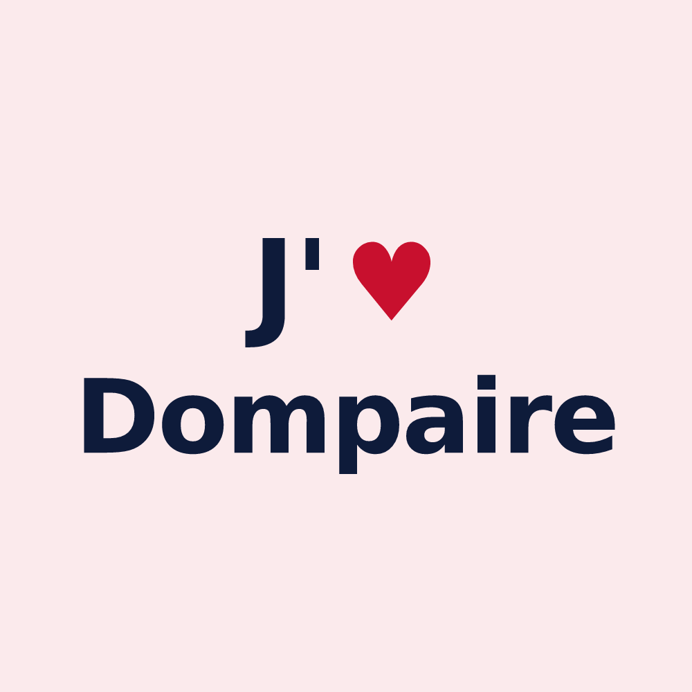 Magnet personnalisé Dompaire — design J'aime Dompaire