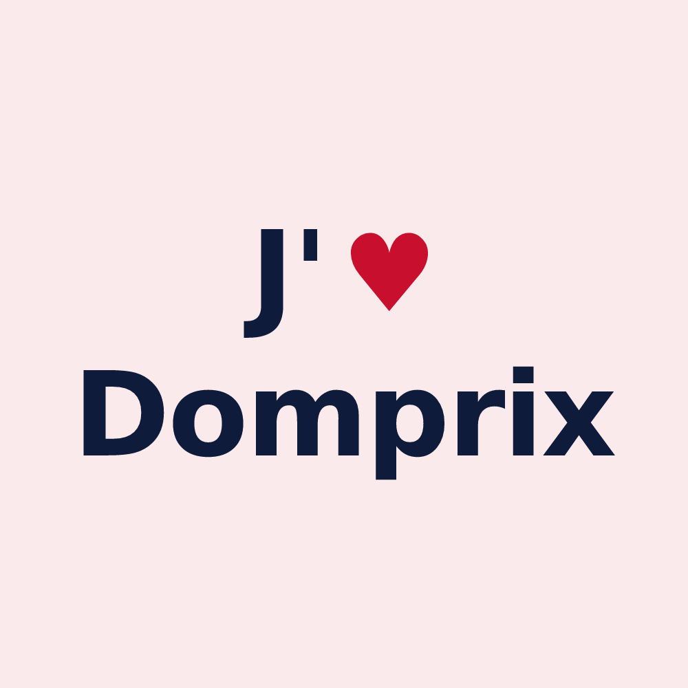 Magnet personnalisé Domprix — design J'aime Domprix