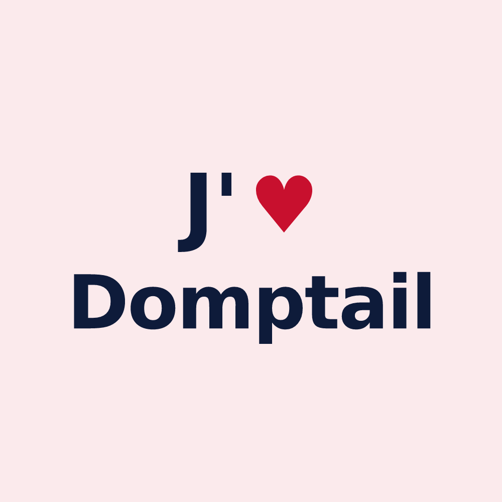 Magnet personnalisé Domptail — design J'aime Domptail
