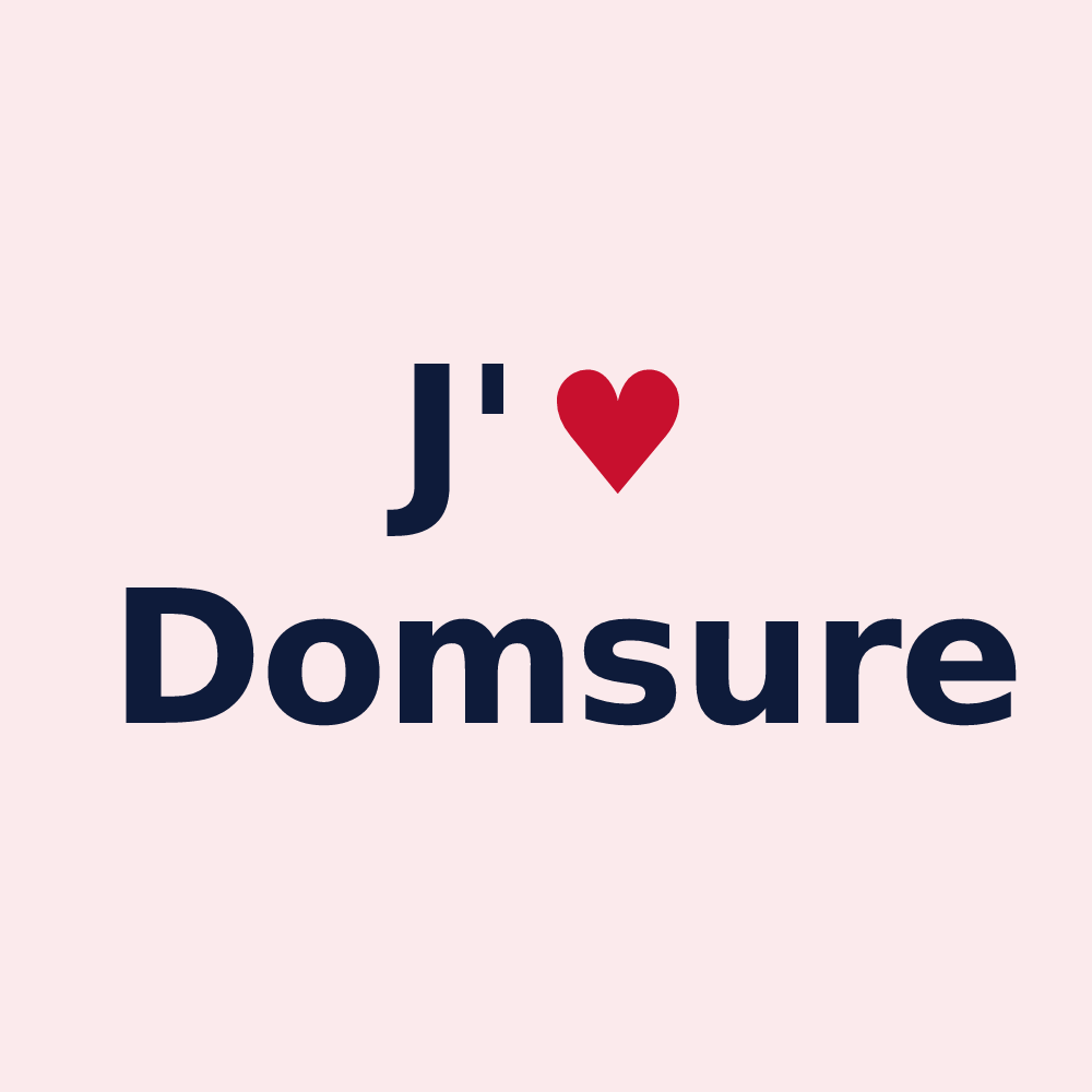 Magnet personnalisé Domsure — design J'aime Domsure