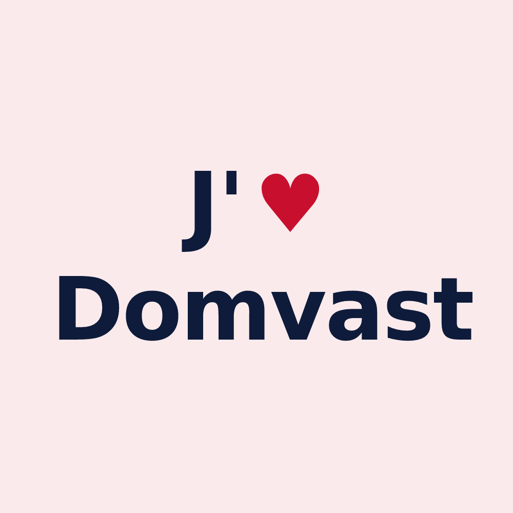 Magnet personnalisé Domvast — design J'aime Domvast