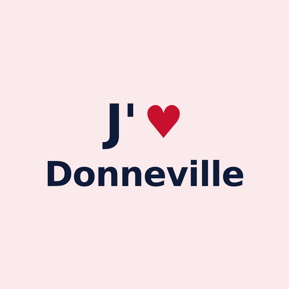 Magnet personnalisé Donneville — design J'aime Donneville