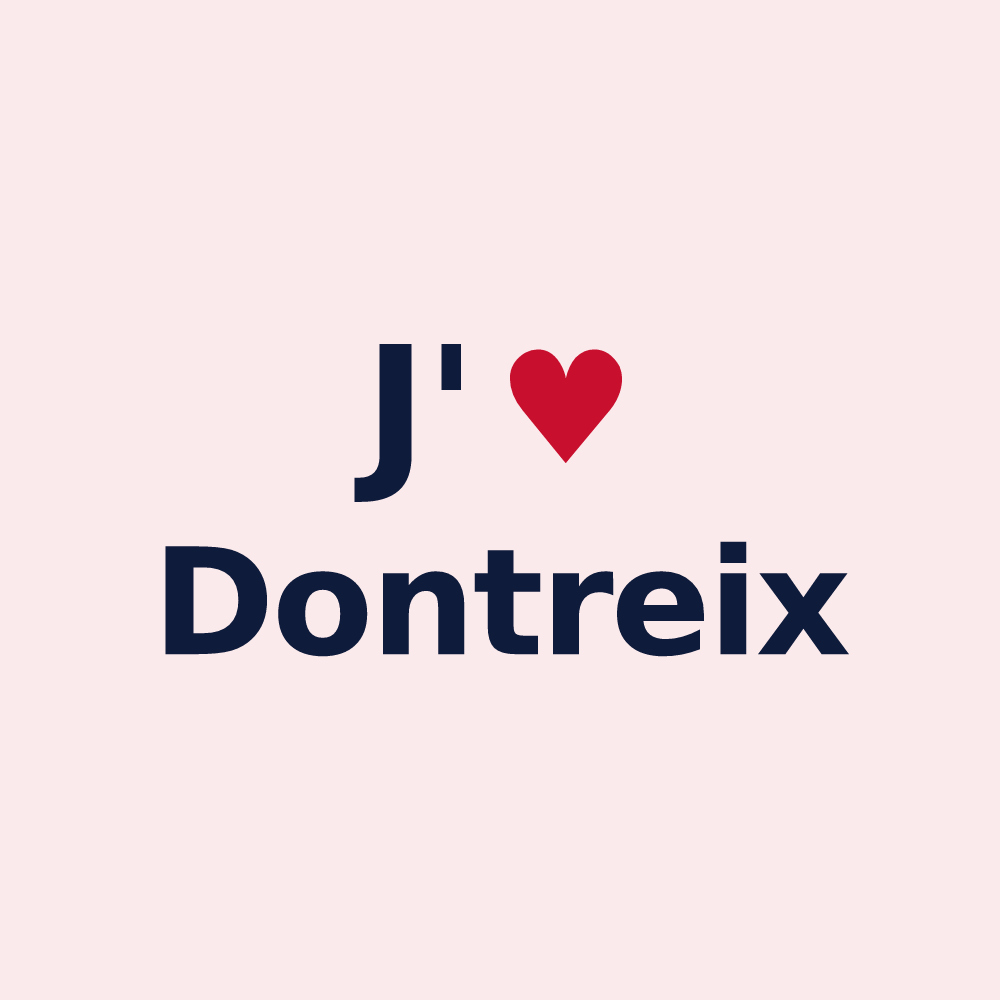 Magnet personnalisé Dontreix — design J'aime Dontreix
