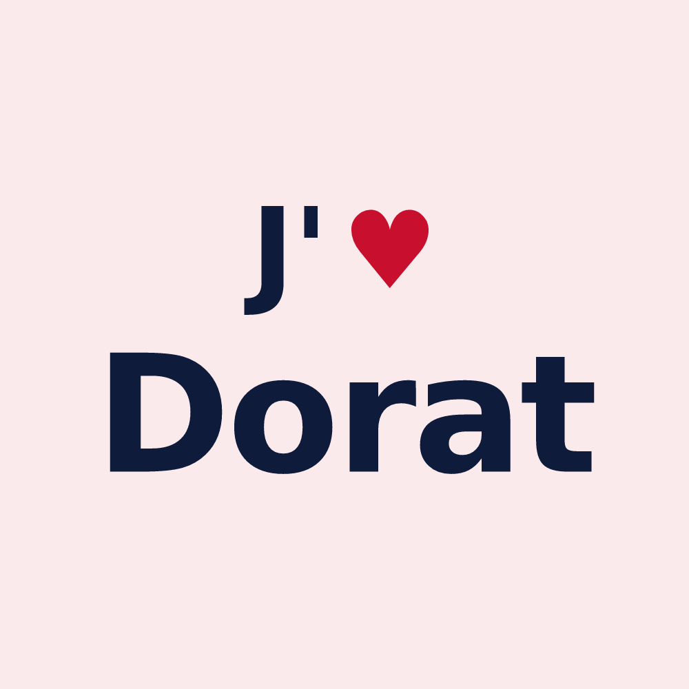 Magnet personnalisé Dorat — design J'aime Dorat