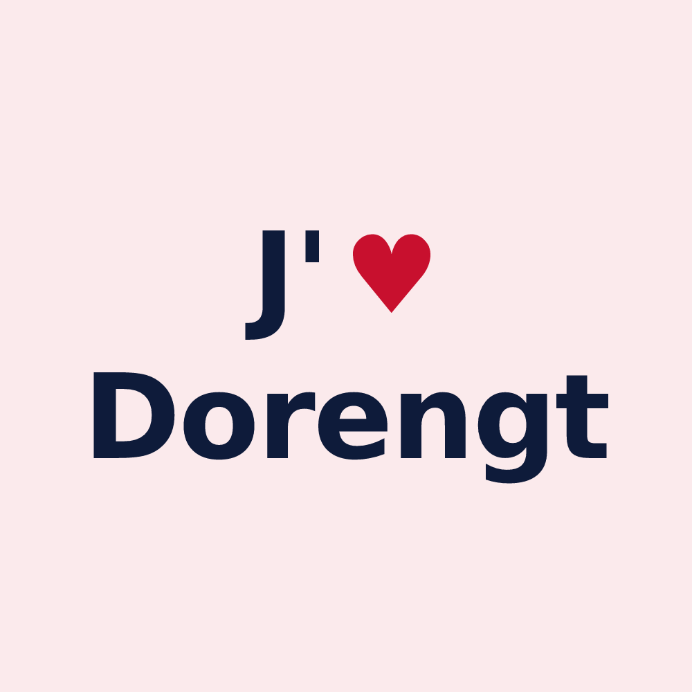 Magnet personnalisé Dorengt — design J'aime Dorengt
