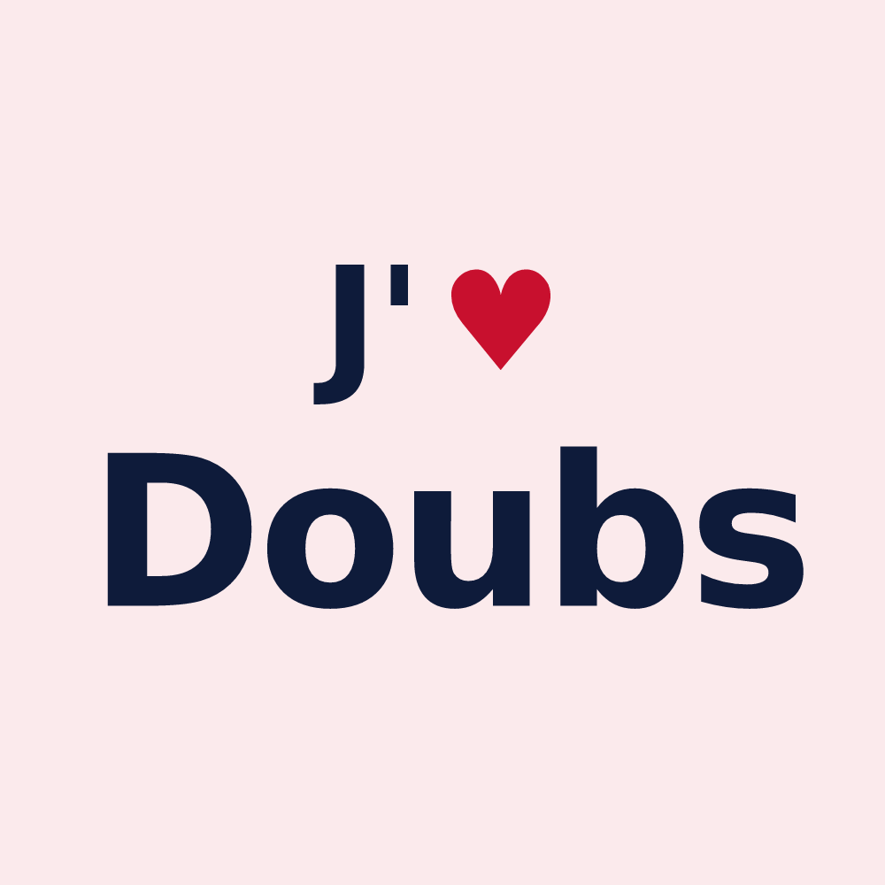 Magnet personnalisé Doubs — design J'aime Doubs