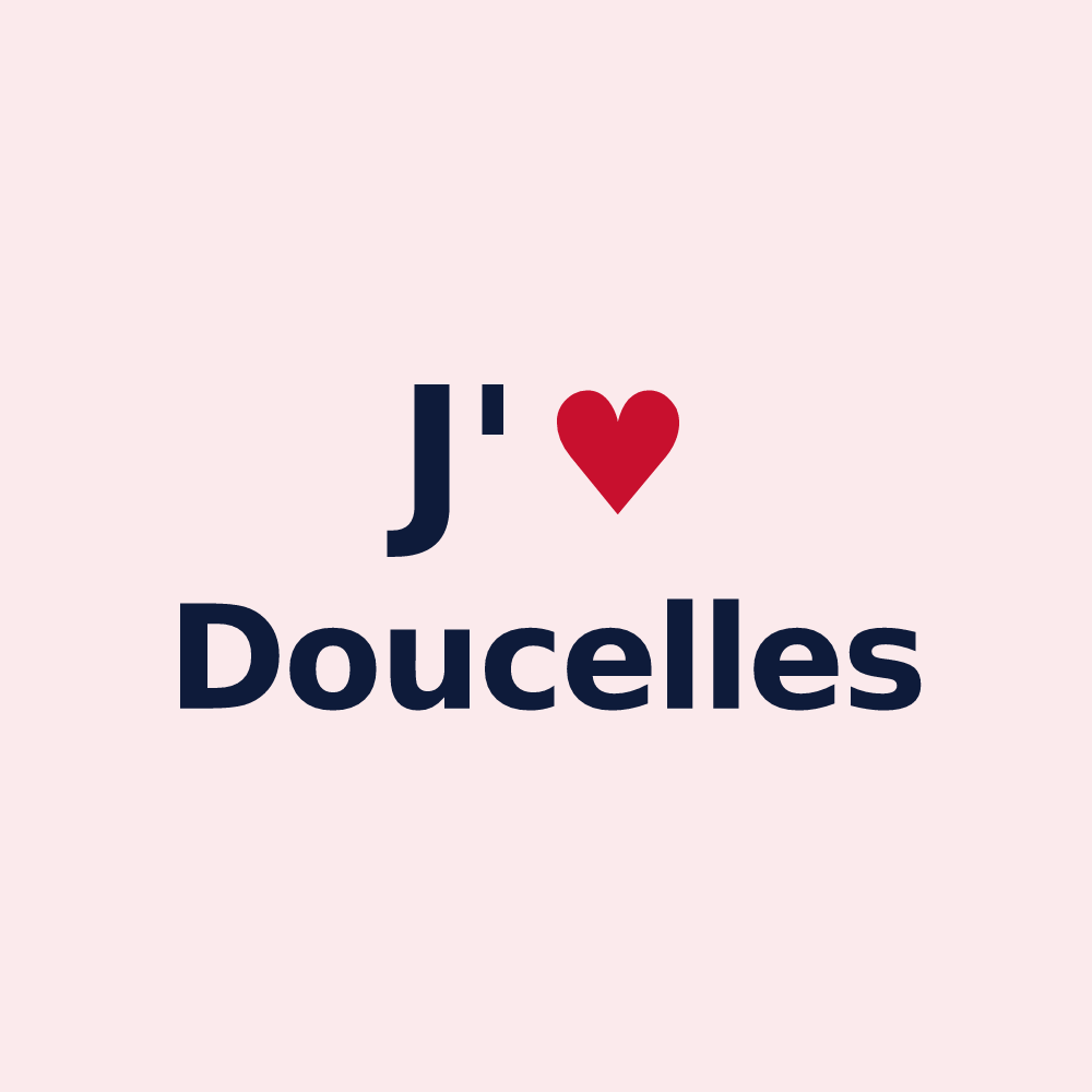 Magnet personnalisé Doucelles — design J'aime Doucelles