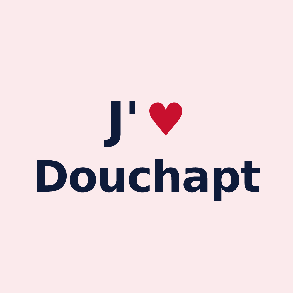 Magnet personnalisé Douchapt — design J'aime Douchapt