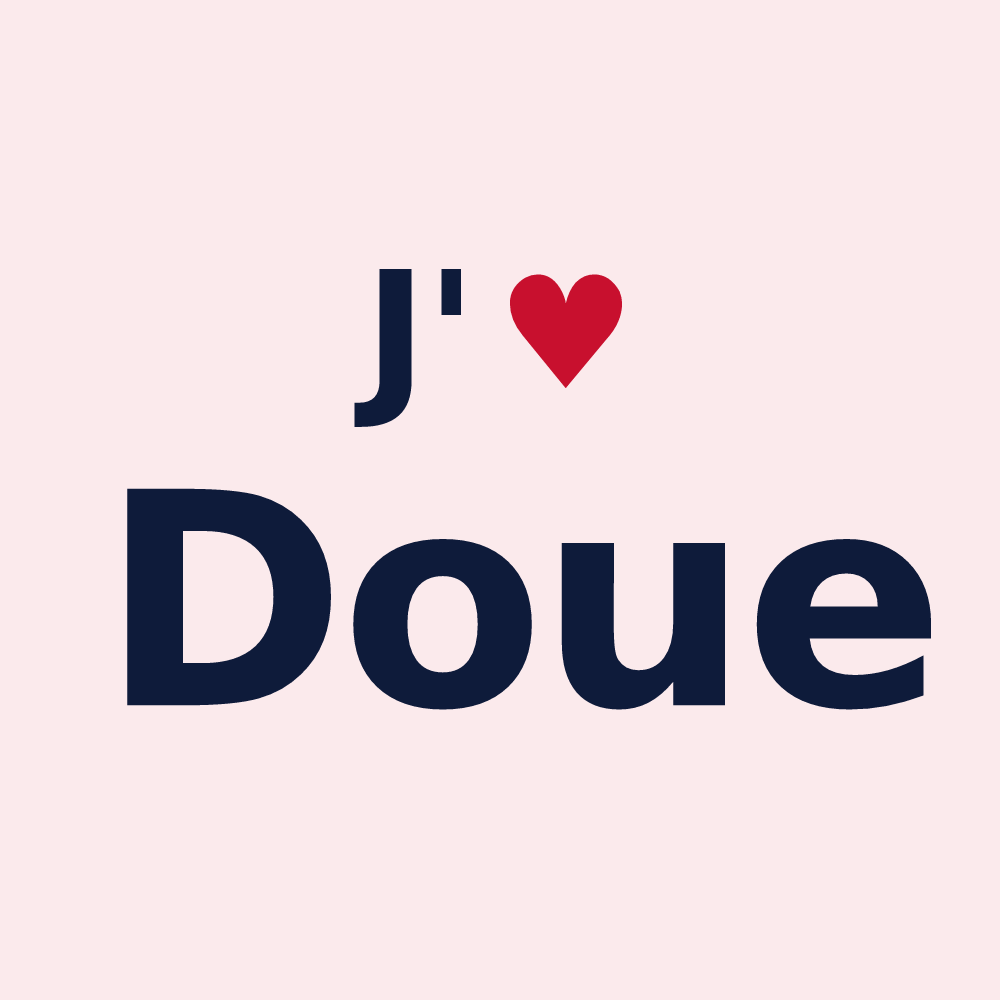 Magnet personnalisé Doue — design J'aime Doue
