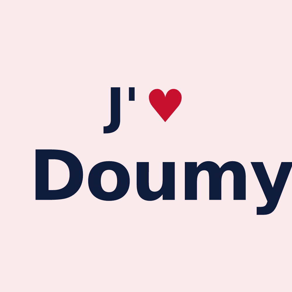 Magnet personnalisé Doumy — design J'aime Doumy