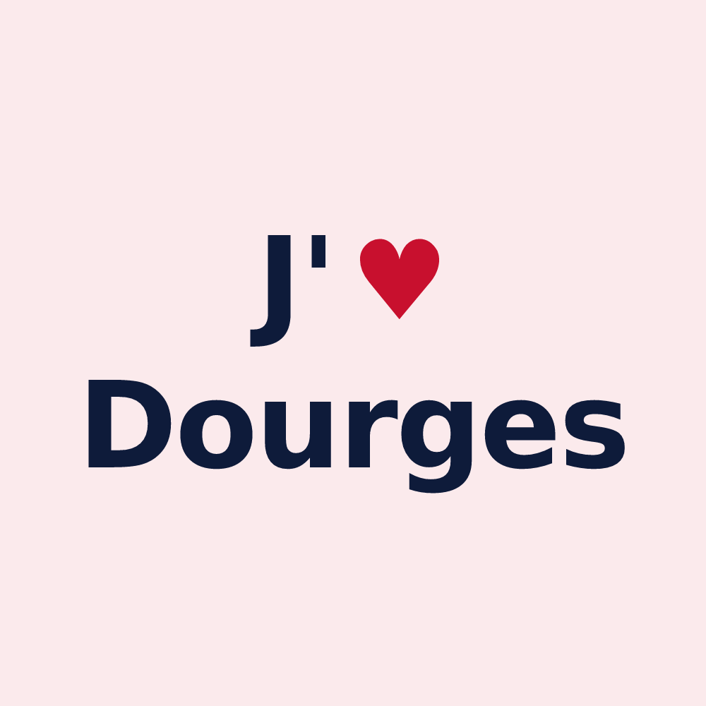 Magnet personnalisé Dourges — design J'aime Dourges