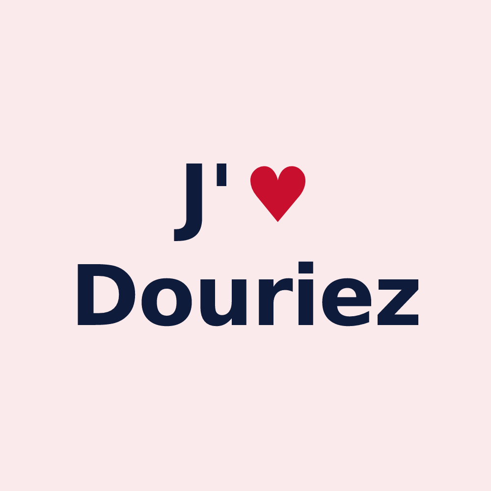 Magnet personnalisé Douriez — design J'aime Douriez