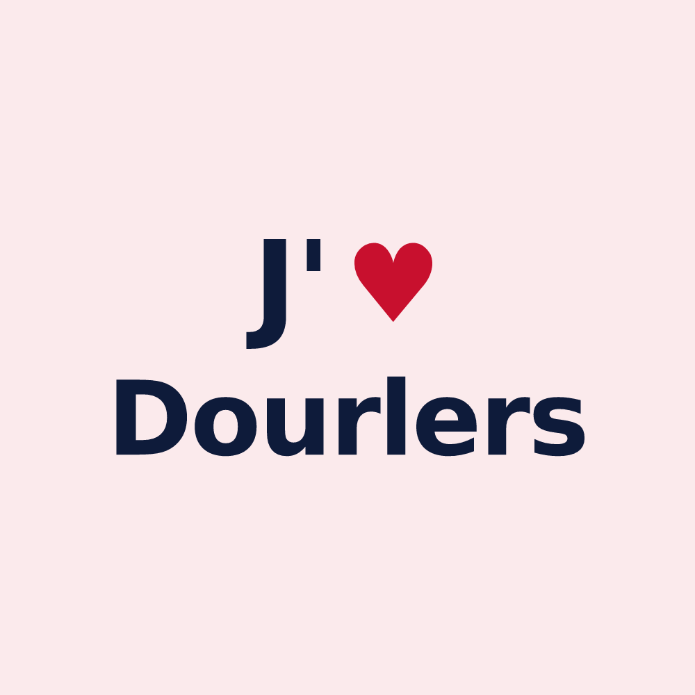 Magnet personnalisé Dourlers — design J'aime Dourlers