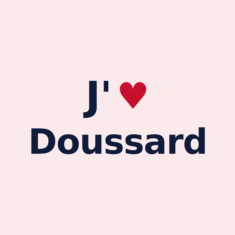 Magnet personnalisé Doussard — design J'aime Doussard
